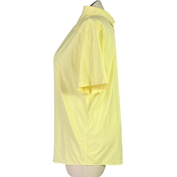 Untuckit Shirt Men XL Yellow Gironde Performance Short Sleeve Botton-Up Stretch - Picture 4 of 6